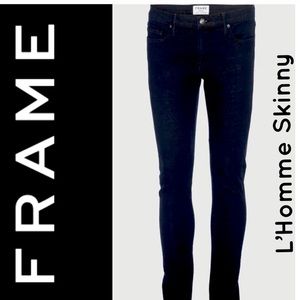 NWT FRAME DENIM Men’s L’Homme Mid-Rise Skinny Black Jeans | All Sizes